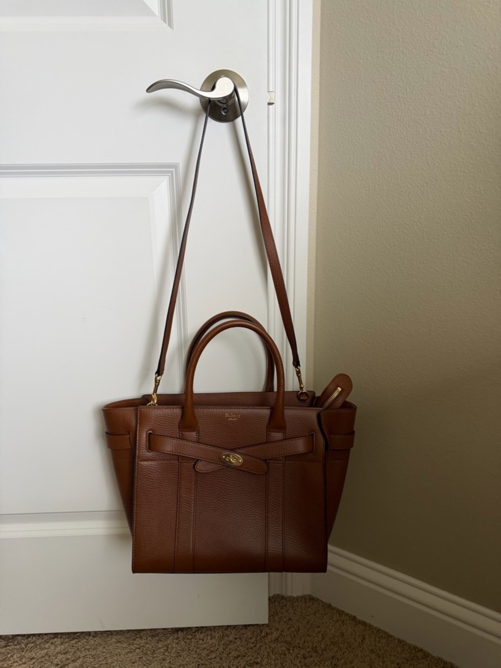 Mulberry Brown Small Bayswater Tote with Gold Hardware - Picture 9 of 11